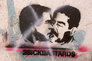 George Bush e Saddam Hussein