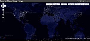 Earth Lights on Google Maps
