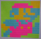 Mario rappresentato con i Post-it