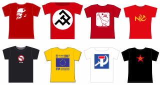Alcune magliette del progetto “Trikem proti komunismu”