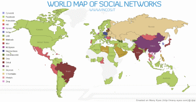 World Map of Social Networks