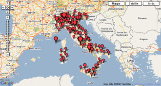 La mappa dei blog italiani per province