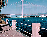 Una simulazione fotografica del ponte sullo Stretto