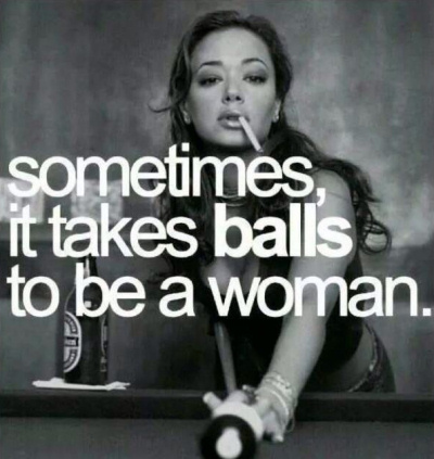 Woman with balls